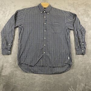 J. Crew Men's‎ Adult Sz L Button Shirt Long Sleeve Blue White Check